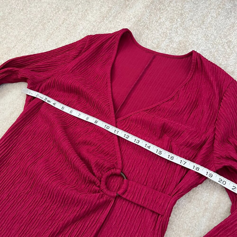 3 for $6 Shein Curve Long Sleeve Faux Wrap Midi Dress 0XL - Picture 6 of 9
